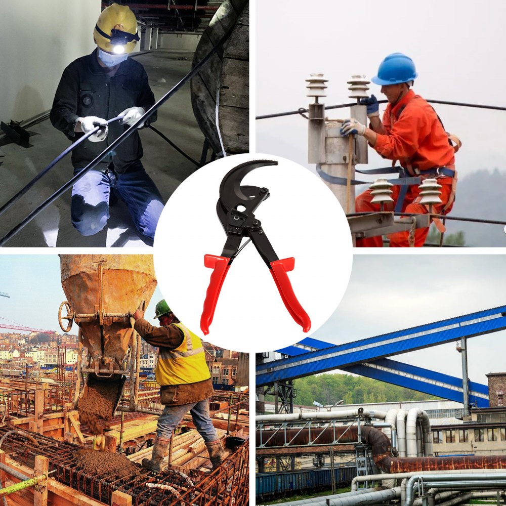 VEVOR Kabelschere Ratsche Ratschen-Kabelschneider bis 400mm² φ32mm Kabelratsche