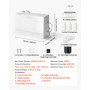VEVOR Hebeanlage 800 W 12000 L/h Abwasserhebeanlage mit 10 m Förderhöhe, Abwasserpumpe mit 3 Einlässen zur Abwasserentsorgung in Keller Küche Spüle Dusche Badewanne und Waschküche