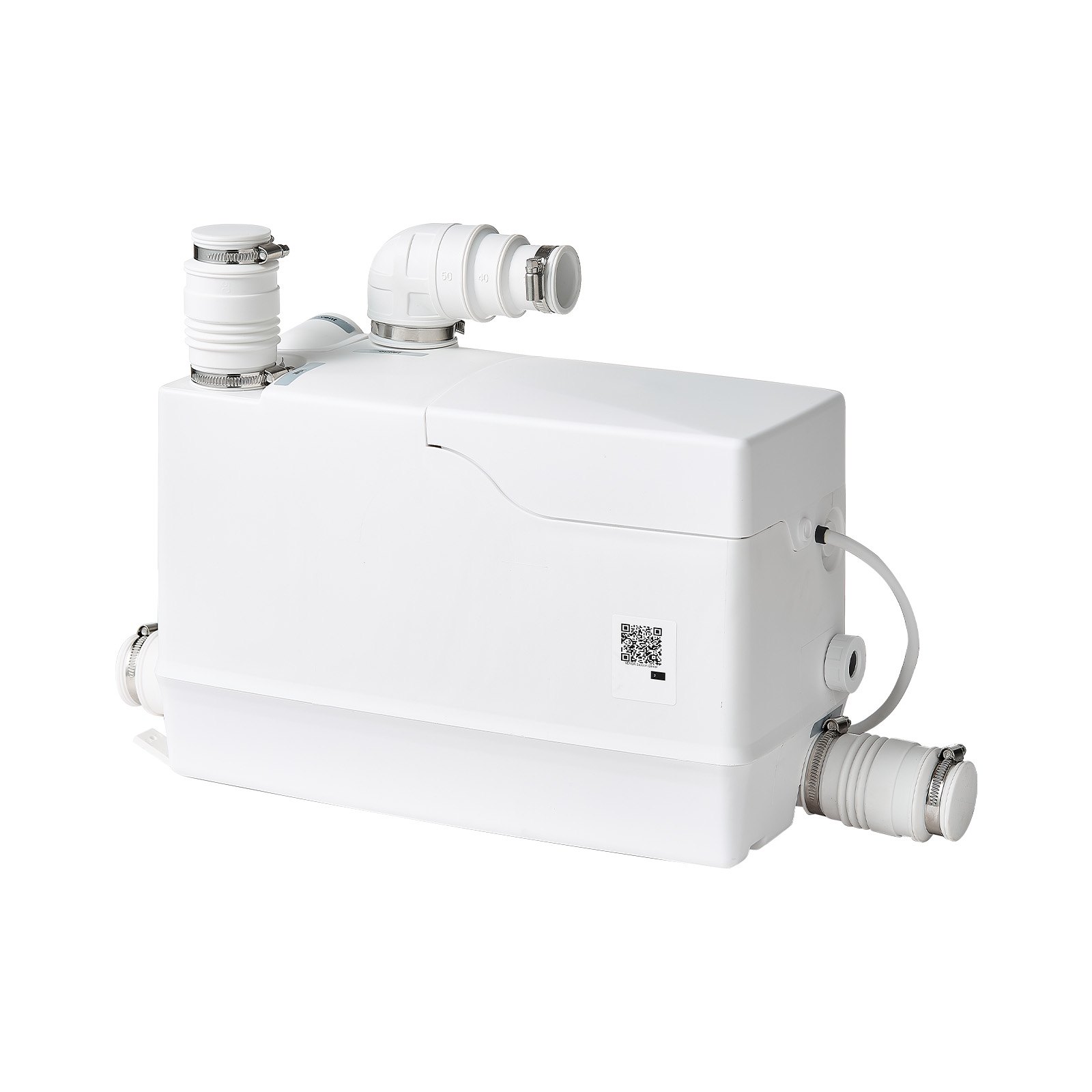 VEVOR Hebeanlage 800 W 12000 L/h Abwasserhebeanlage mit 10 m Förderhöhe, Abwasserpumpe mit 3 Einlässen zur Abwasserentsorgung in Keller Küche Spüle Dusche Badewanne und Waschküche