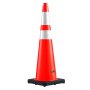 VEVOR Warnkegel 8er-Pack 915 mm Verkehrskegel Verkehrshütchen Pylonen PVC, für Parkplätze, Absperr- oder Warnbereiche, Verkehrsleitkegel mit Hochsichtbaren Reflektorstreifen, Platzsparend Stapelbar