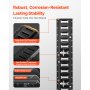 VEVOR E-Track-Zurrschienen-Set, 18-teilig, 1524 mm E-Tracks-Set, inkl. 4 Stahlschienen & 8 O-Ring-Anker & 4 Zurrgurte mit D-Ring & 2 Ratschengurten, Sicherungszubehör für Lastenmotorräder, 907 kg