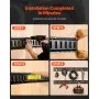 VEVOR E-Track-Zurrschienen-Set, 18-teilig, 1524 mm E-Tracks-Set, inkl. 4 Stahlschienen & 8 O-Ring-Anker & 4 Zurrgurte mit D-Ring & 2 Ratschengurten, Sicherungszubehör für Lastenmotorräder, 907 kg