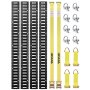 VEVOR E-Track-Zurrschienen-Set, 18-teilig, 1524 mm E-Tracks-Set, inkl. 4 Stahlschienen & 8 O-Ring-Anker & 4 Zurrgurte mit D-Ring & 2 Ratschengurten, Sicherungszubehör für Lastenmotorräder, 907 kg