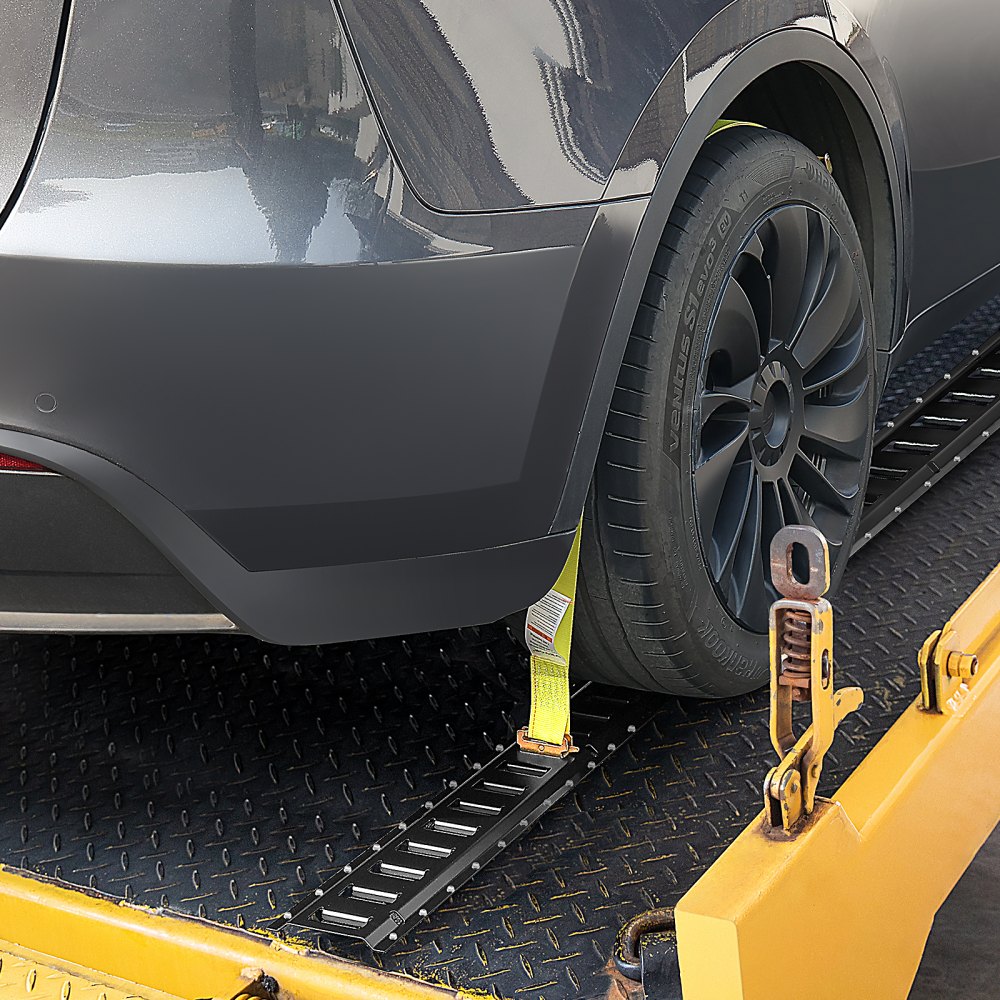 VEVOR E-Track Rail Set, 2-foot steel rails, 4-pack, load capacity up to 907 kg, heavy-duty rails with screws for garages, vans, trailers, motorcycle tie-down straps, ATV mounts