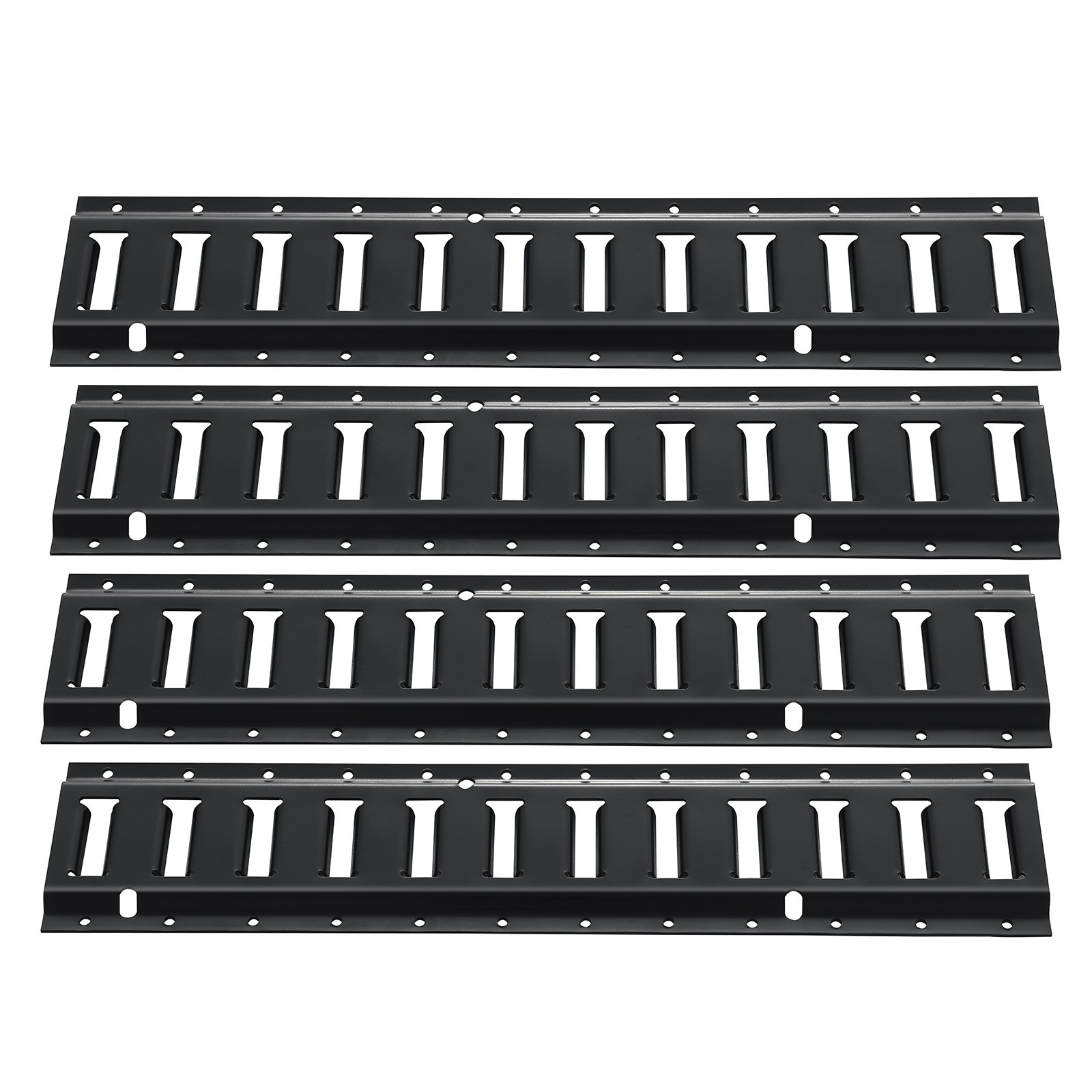 VEVOR E-Track Rail Set, 2-foot steel rails, 4-pack, load capacity up to 907 kg, heavy-duty rails with screws for garages, vans, trailers, motorcycle tie-down straps, ATV mounts