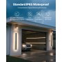 VEVOR Wandleuchten Villa, 2er-Pack, 100 cm lange Streifen, moderne Außenwandleuchten, 2700 K–6000 K, IP65 wasserdicht, rostfrei, dimmbare, Wand Licht für Haus, Veranda, Terrasse, Garten, Garage