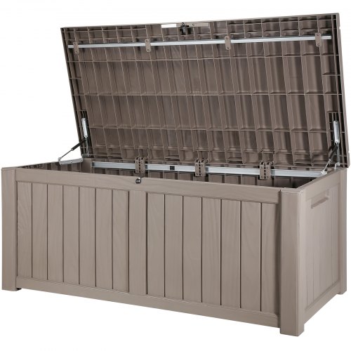 VEVOR 454L Auflagenbox PP Gerätebox 1430x675x605mm Aufbewahrungsbox Außenbereich 399kg Tragfähigkeit Gartenbox Kissenbox Ideal zum Aufbewahren von Sportgeräten Gartenwerkzeugen usw.