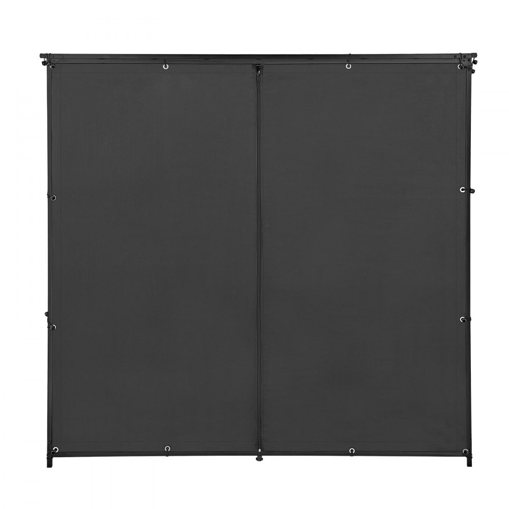 VEVOR Kaminholzregal 3/8 Cord Brennholzregal mit Abdeckung 1855x715x1850 mm, für Kamin, Terrasse & Balkon, Rahmen aus Kohlenstoffstahl Pulverbeschichtet, Tragfähigkeit 730 kg, Kapazität 1962 L Schwarz