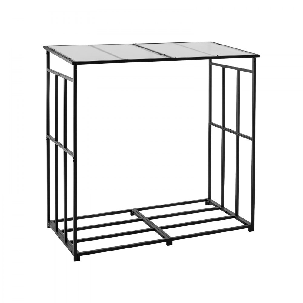 VEVOR Metall Kaminholzregal, 1850x700x1800 mm Brennholzregal, Kaminholzunterstand, max. Tragkraft 300 kg, Feuerholzregal, Kaminholzlager, Stapelhilfe für Kamin, Terrasse, Hinterhof