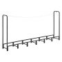 VEVOR Kaminholzregal 1/2 Cord Brennholzregal Feuerholzregal 2415x320x1185mm, für Kamin, Terrasse & Balkon, Rahmen aus Kohlenstoffstahl Pulverbeschichtet, Tragfähigkeit 500 kg, Kapazität 1213,8 L Schwarz