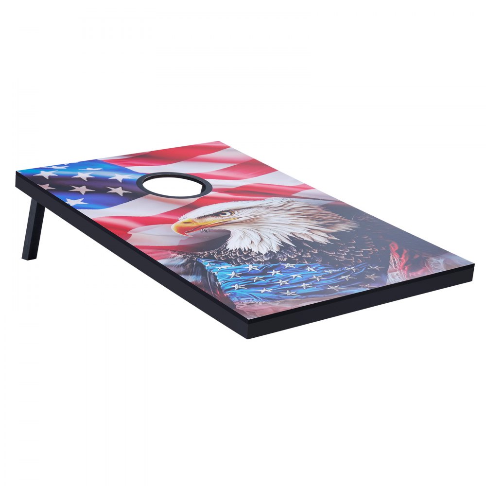 VEVOR Cornhole Game Set (920 x 600 x 241 mm) Cornhole Game Boards, Portable Throwing Board Made of MDF Wood, Cornhole Game for Adults, Includes 8 Bean Bags & Carrying Bag, for Garden, Backyard, Beach