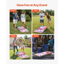 VEVOR Cornhole Set Tragbares Spielbrett aus Holz 1255x600mm Camping Hinterhof