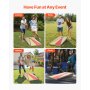 VEVOR Cornhole Spiel Set (1255 x 600 x 302 mm) Cornhole-Spielbretter, tragbares Wurfbrett aus Massivholz, Cornhole-Spiel für Erwachsene, inkl. 8 Sitzsäcken & Griff, für Garten Hinterhof Camping