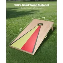 VEVOR Cornhole Set Tragbares Spielbrett aus Holz mit 8 Sitzsäcken 1255x600mm