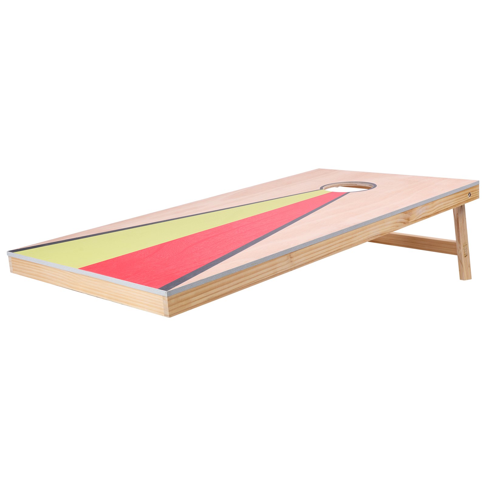 VEVOR Cornhole Spiel Set (1255 x 600 x 302 mm) Cornhole-Spielbretter, tragbares Wurfbrett aus Massivholz, Cornhole-Spiel für Erwachsene, inkl. 8 Sitzsäcken & Griff, für Garten Hinterhof Camping