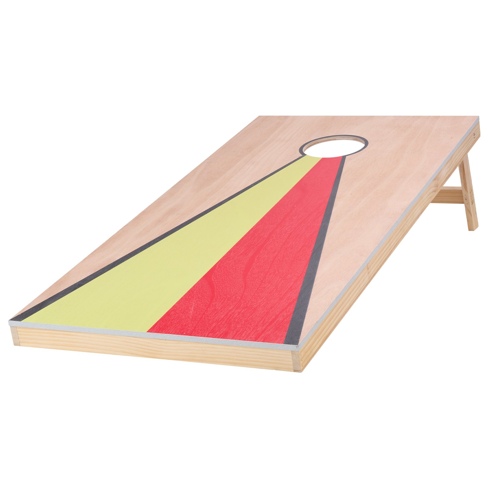 VEVOR Cornhole Spiel Set (1255 x 600 x 302 mm) Cornhole-Spielbretter, tragbares Wurfbrett aus Massivholz, Cornhole-Spiel für Erwachsene, inkl. 8 Sitzsäcken & Griff, für Garten Hinterhof Camping