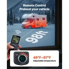 VEVOR Dieselheizung Lufterhitzer 8 kW DC 12 V/24 V tragbare Standheizung (All in One) mit Fernbedienung & LCD-Bildschirm, geringe Geräuschentwicklung, 4,5 L Kraftstofftank für Lkw Wohnmobile