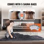 VEVOR 520W Infrarot Saunadecke 1900x900mm Sauna Blanket 1-6 Stufen (35°C-85°C) Infrarotdecke 40-Minuten-Fettverbrennung Heizdecke 5-Schicht-Sicherheitsmaterialien Heizmatte Körper Abnehmen Fitness