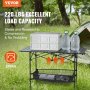 VEVOR Klapptisch Campingtisch 1150 x 550 x 700 mm, Zusammenklappbarer Gartentisch Balkontisch Mehrzwecktisch 100 kg Belastbar Aluminiumlegierung Camping Tisch Falttisch Hochtemperaturbeständig Tragbar