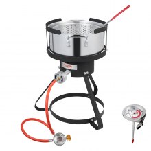 VEVOR Fisch Fritteuse Maschine Propan-Fritteusen Outdoor Aluminium Korb 9,35L