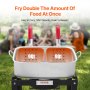 VEVOR Fisch Fritteuse Flügelfritteuse Propan-Fischfritteusen-Set 13,27 L aus Aluminium, Meeresfrüchte-Topf Outdoor mit Thermometer, Siebkorb und 58000 BTU Propanbrennern, zum Kochen im Freien