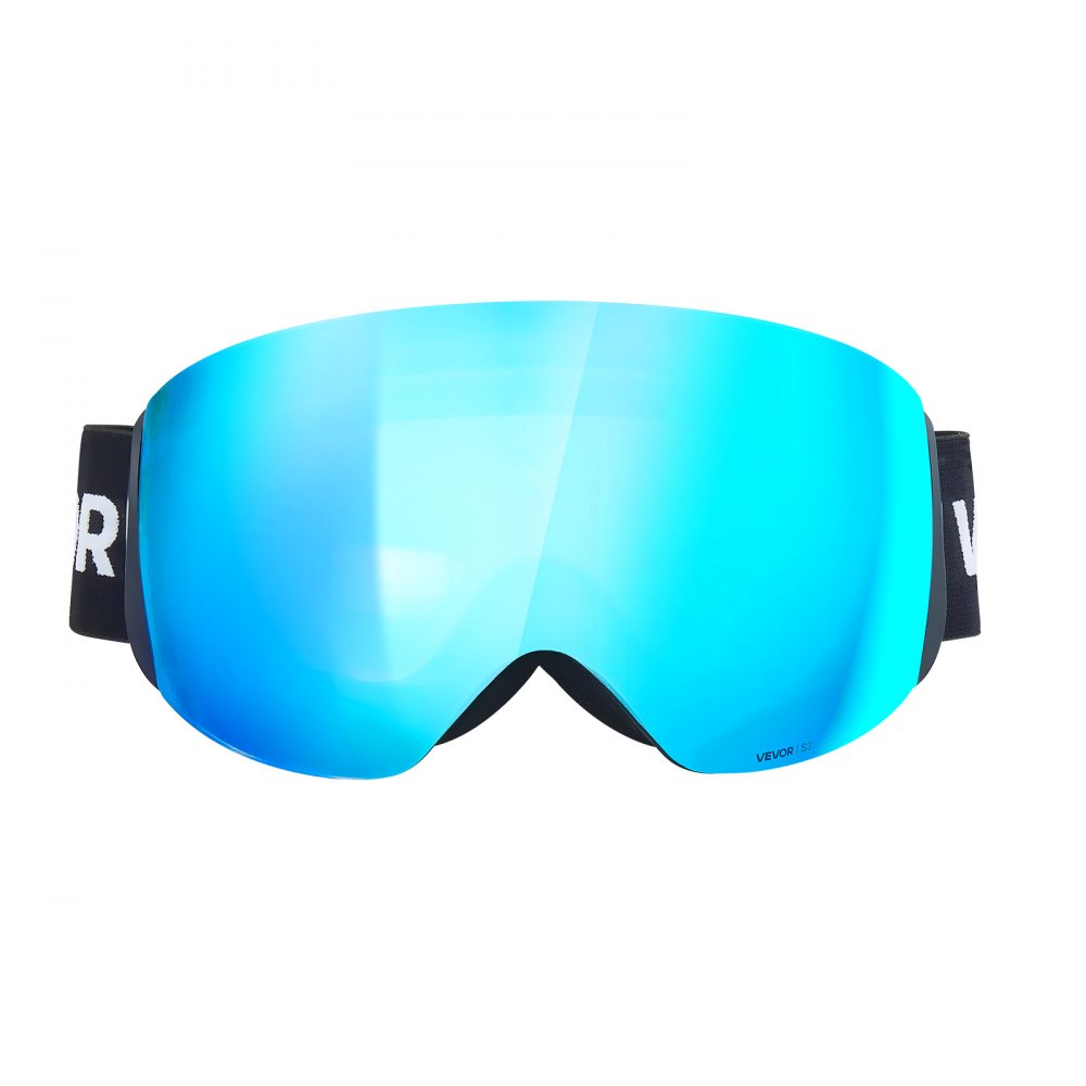 VEVOR Rahmenlose Skibrille, sphärische Linse mit blauer Revo-Beschichtung, OTG Anti-Beschlag-Motorradbrille, Schutzbrille, Motocross Brille geeignet zum Skifahren, Skaten, Snowboarden