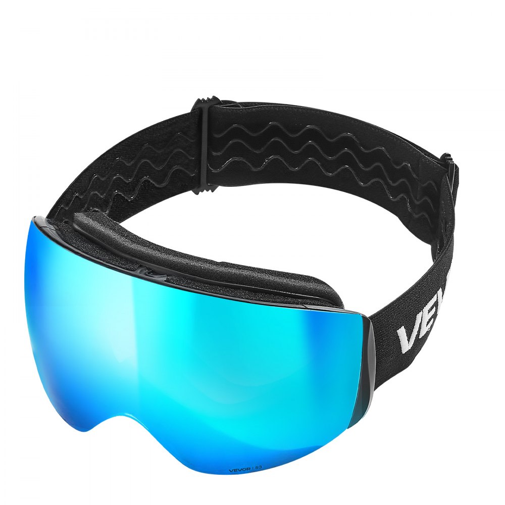 VEVOR Rahmenlose Skibrille, sphärische Linse mit blauer Revo-Beschichtung, OTG Anti-Beschlag-Motorradbrille, Schutzbrille, Motocross Brille geeignet zum Skifahren, Skaten, Snowboarden