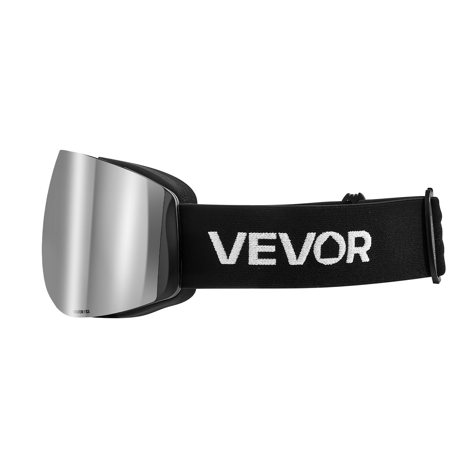VEVOR Rahmenlose Skibrille, sphärische Linse mit Silver Mirror Revo-Beschichtung, OTG Anti-Beschlag-Motocross-Brille, Motorradbrille, Crossbrille, Schutzbrille, für Skifahren, Skaten, Snowboarden