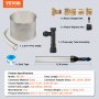 VEVOR Aquarium-Staubsauger, 9 m PVC-Schlauch, Kiessauger für Aquarien, Siphon-Aquarienreiniger, 3 Arten von Messingadaptern, zum Reinigen von Kies und Sand im Aquarium