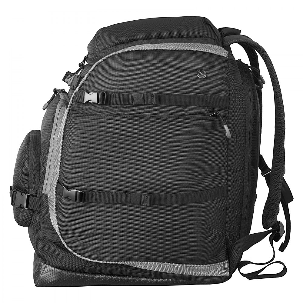 VEVOR Skischuhtasche, 70 L, Reiserucksack für Snowboardstiefel, mit wasserdichter Außenseite & Unterseite, 1680D Oxford, Tasche für Ski, Snowboard, Helm, Schutzbrille, Handschuhe, Zubehör (schwarz)