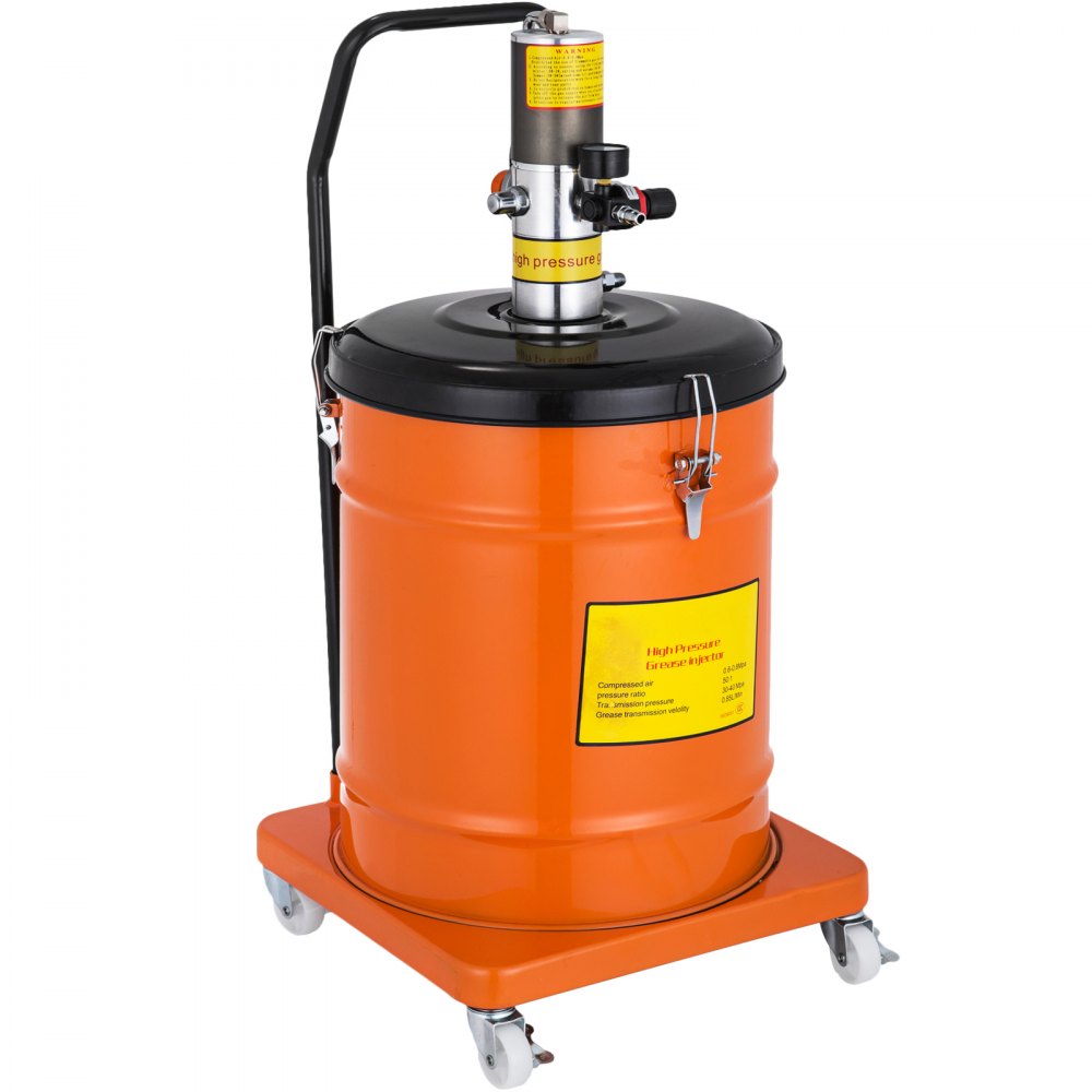 10 Gallon Fettpresse Pneumatisch 40l Komprimiert Fettpumpe Räder Luftbetrieb