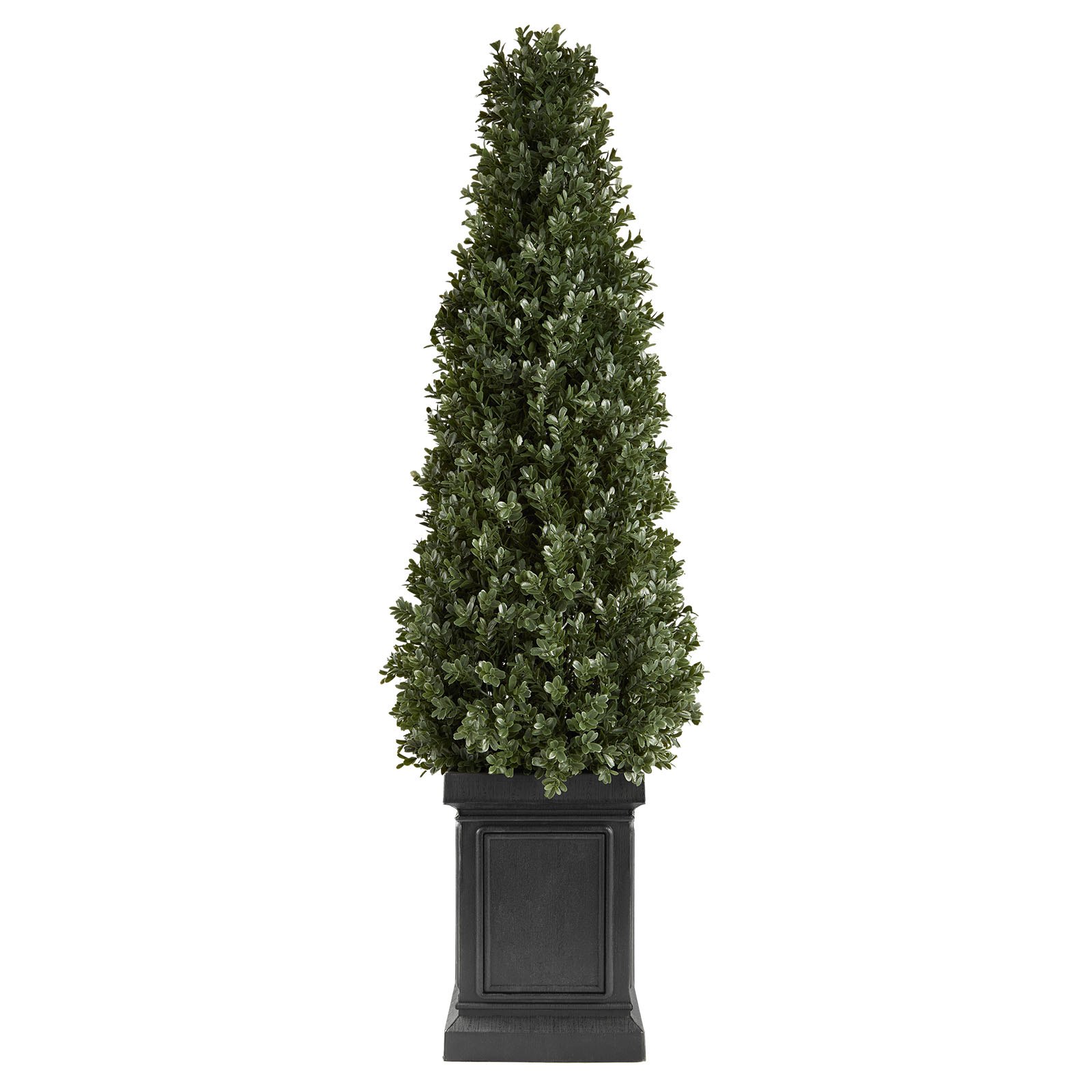 VEVOR Künstliche Pflanze 2 Stk. Künstlicher Buchsbaum mit PP-Topf 1000mm, Dekopflanze für Wohnzimmer Balkon Büro Veranda Garten Terrase, UV-Beständig, Kunstbaum aus PE, Naturgetreu, Indoor & Outdoor
