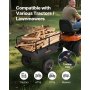 VEVOR Kippanhänger, 226,8 kg, ATV-UTV-Transportanhänger, Kippwagen zum Hinterherziehen mit 40,64 cm Reifen, Handzug oder Fußpedal, Hochleistungs-Hofanhänger für Rasenmäher, Traktor, Gartenabfälle