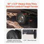 VEVOR Kippanhänger, 226,79 kg Fassungsvermögen, ATV-UTV-Transportanhänger 142x76x70 cm, Kippwagen mit 35,56 cm Reifen, Handzug oder Fußpedal, Hofanhänger für Rasenmähertraktoren