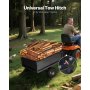 VEVOR Kippanhänger, 272 kg Fassungsvermögen, ATV-UTV-Transportanhänger, Kippwagen zum Hinterherziehen mit 40,64 cm Reifen, Handzug oder Fußpedal, Hofanhänger für Rasenmähertraktoren