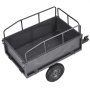 VEVOR Kippanhänger, 272 kg Fassungsvermögen, ATV-UTV-Transportanhänger, Kippwagen zum Hinterherziehen mit 40,64 cm Reifen, Handzug oder Fußpedal, Hofanhänger für Rasenmähertraktoren