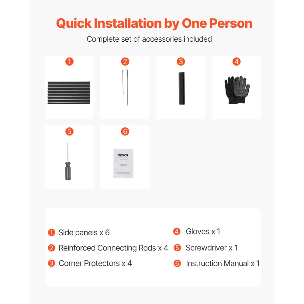 VEVOR Hochbeet Metall 2032x1016x470 mm, Pflanzbeet, Gemüsebeet, Pflanzkasten mit offenem Boden & abgerundeten Kanten, großes Blumenbeet, Kräuterbeet für Gemüse, Blumen, Kräuter & Sukkulenten