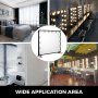 VEVOR Vanity Led Schminkspiegel 600 * 500mm kosmetikspiegel Beleuchtet mit 14 Stück Dimmbaren LED-Lampen Schminkspiegel für Tisch Kosmetik(Schwarz)