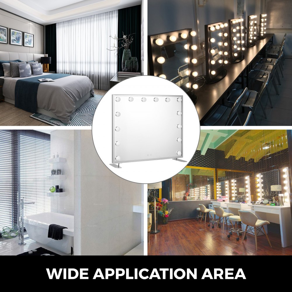 Led Kosmetikspiegel Schminkspiegel Mit Beleuchtung Silber Energiesparend Dimmbar