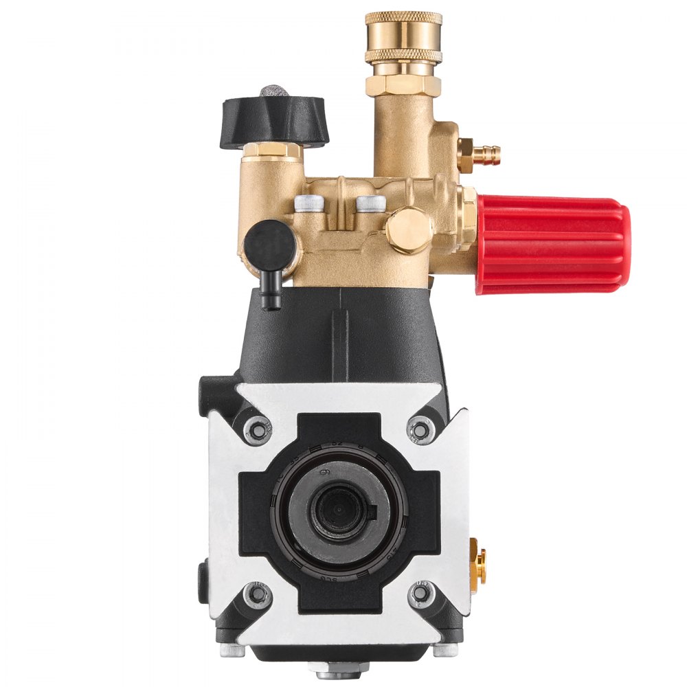 VEVOR Hochdruckreinigerpumpe, 3/4-Zoll-Welle, horizontaler Triplex-Kolben, 3300 PSI, 2,5 GPM, Ersatz-Hochdruckreinigerpumpen-Set mit 5 Düsen, bis zu 500 Stunden Dauerbetrieb, Austauschpumpe