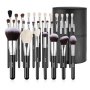VEVOR Pinselset Makeup, 34-teilig, professionelles Schminkpinsel Set für Foundation, Lidschatten, Concealer, Rouge, mit weichen Borsten, ergonomischem Holzgriff, Reise-Aufbewahrungsetui