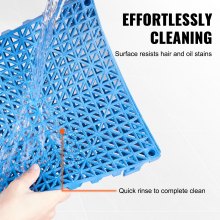 VEVOR Ineinandergreifende Fliesen 50 Stk. Bodenfliesen Drainage-Bodenfliesen, Bodenfliesen 30 x 30 cm Außenbereich Quadratische Bodenfliesen Terrasse PVC Bodenfliesen Badezimmer, Pool, Toilette, Blau