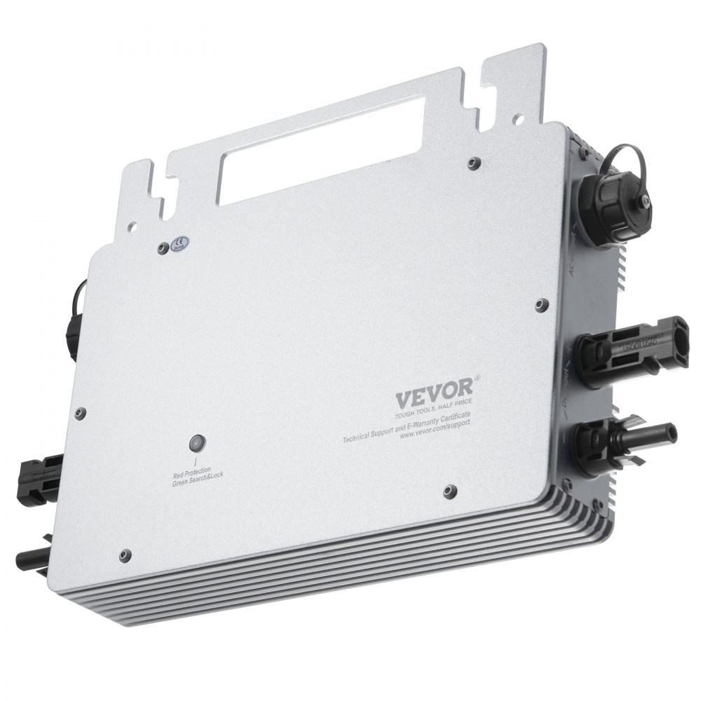 VEVOR Solar-Grid-Tie-Mikro-Wechselrichter, 800 W, Solar-Mikro-Wechselrichter, IP67 wasserdichter Solarstrom-Gitter-Wechselrichter aus Aluminiumlegierung, DC 18–50 V, Betriebsspannung mit APP-WLAN-Ante