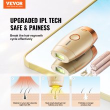 VEVOR IPL-Haarentfernungs-Laser-Haarentferner, automatische/manuelle Modi, 5 einstellbare Stufen