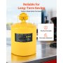 VEVOR Sicherheitskanister, 19 L, Typ I Sicherheitsbehälter für Diesel mit Flammensperre, selbstschließendem Deckel & PE-Trichter, ergonomischem Griff, Lagerbehälter für brennbare Stoffe, Gelb
