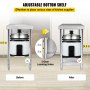 VEVOR Edelstahltisch 122 x 46 x 86 cm, Edelstahl Arbeitstisch Zerlegetisch Gastro 150 kg + 100 kg Tragfähigkeit, Gewerbe Küchentisch 3-stufig verstellbares Regal Outdoor Küchenmöbel Zubereitungstisch