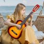 VEVOR Konzertgitarre, 780 mm, Holz-Klassikgitarren-Starter-Set für Anfänger, mit Nylonsaiten, Gigbag, Gurt, Stimmgerät, zusätzlichen Saiten, Plektrum, Kapodaster, Linde, für Einsteiger, Sunburst