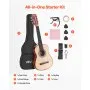 VEVOR Konzertgitarre, 780 mm, Klassikgitarren-Starter-Set für Anfänger, mit Nylonsaiten, Gigbag, Gurt, Stimmgerät, zusätzlichen Saiten, Plektren, Kapodaster, Linde, für Einsteiger, Natur