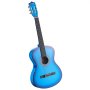 VEVOR Konzertgitarre, 960 mm, Holz-Klassikgitarren-Starter-Set für Anfänger, mit Nylonsaiten, Gigbag, Gurt, Stimmgerät, zusätzlichen Saiten, Plektren, Kapodaster, Linde, für Einsteiger, Blau