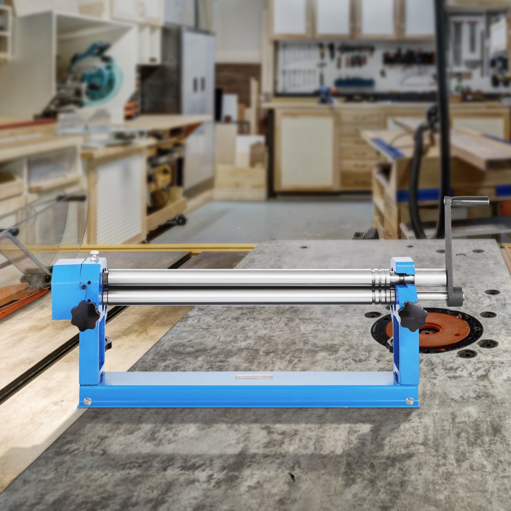 VEVOR Rundbiegemaschine 890x230x305 mm, Rundbiegegerät 610 mm Formbreite, Blechbiegemaschine, mit 2 abnehmbaren Rollen für kohlenstoffarmes Stahl-Kupfer-Blech Aluminiumlegierungsblech